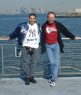 Linz and Chris on the 69th street pier in Brooklyn, NY